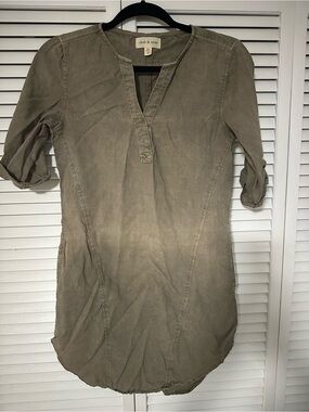 cloth & stone Olive-Tone Tunic Dress